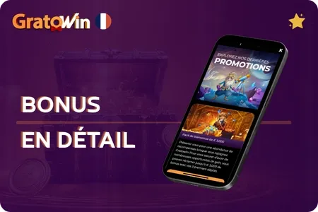 Aperçu des offres de bonus disponibles sur Gratowin